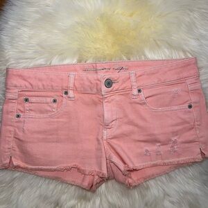 American Eagle Jean Shorts- Peach/ Coral- Size 8